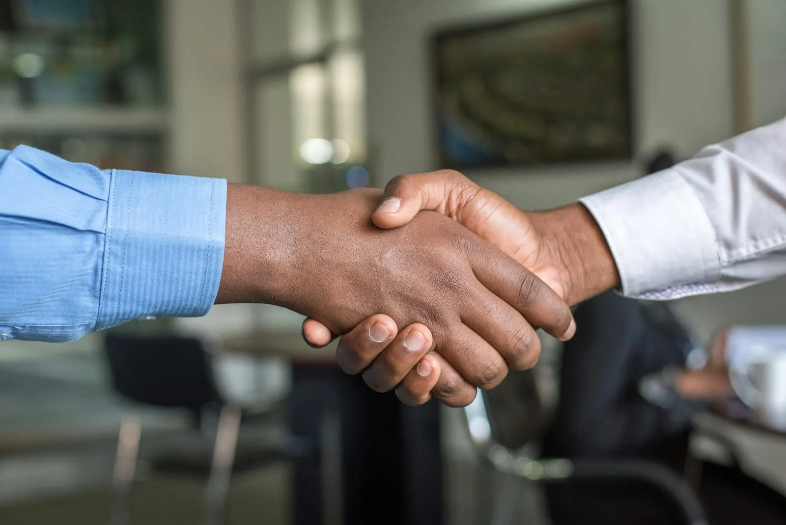 Our consultants with a client